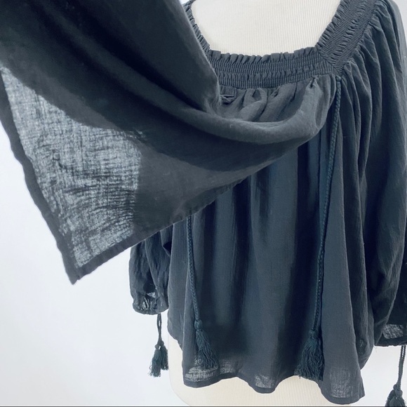 Apiece Apart black peasant top NEW - Picture 2 of 7